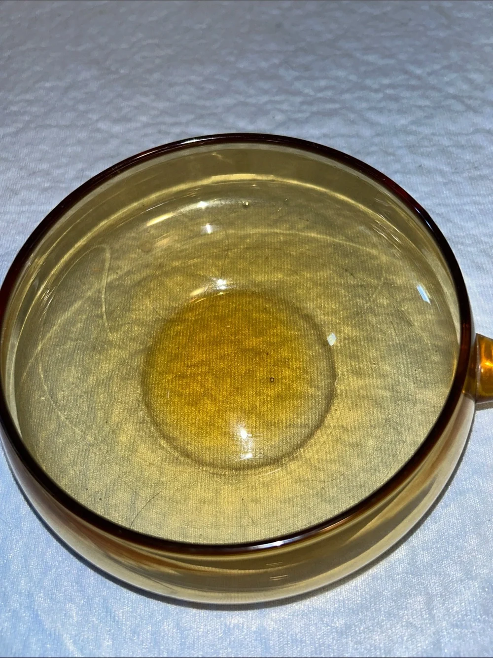 MCM Empoli Art glass Amber Handled Serving Bowl